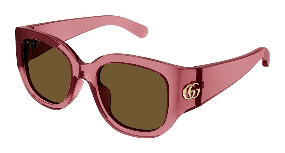 Pre-owned Gucci Oversized Square Sunglasses Red/brown (gg1599sa-003)