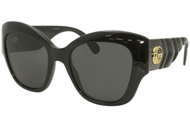 Pre-owned Gucci Oversized Sunglasses In Black (gg0808s/001/fr)