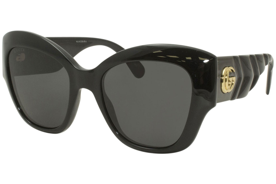 Pre-owned Gucci Oversized Sunglasses Black (gg0808s-001-fr)