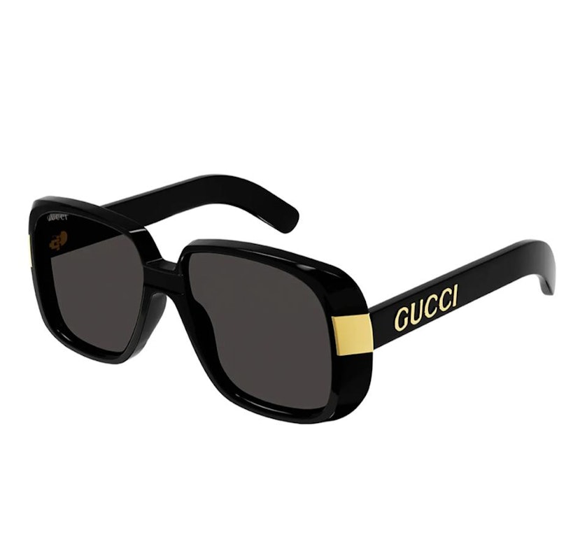 Pre-owned Gucci Oversized Sunglasses Black (gg0318s-005-51)