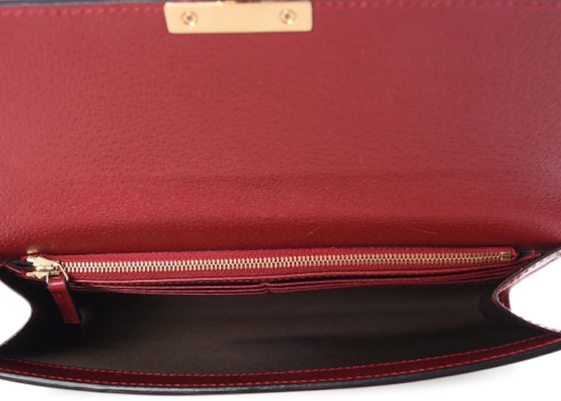 Gucci Padlock Clutch Monogram GG Supreme Tian Print Brown in Coated