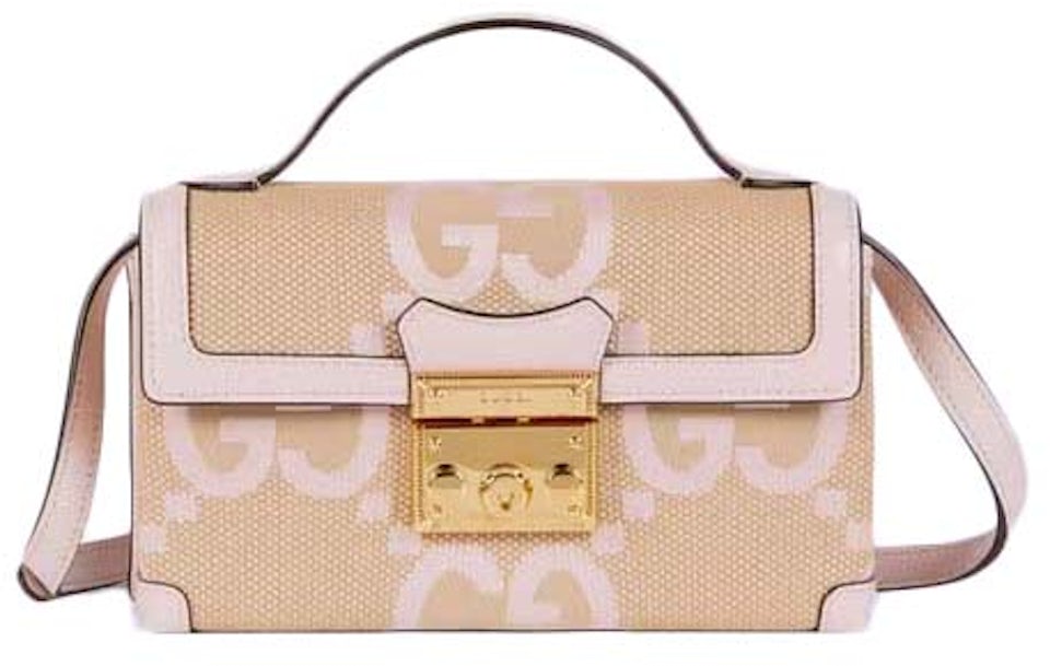 Gucci Padlock Jumbo GG Mini Bag Beige/Light Pink in Canvas with Gold-tone -  US