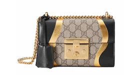 Gucci Padlock Shoulder Bag GG Supreme Small Beige/Black/Gold