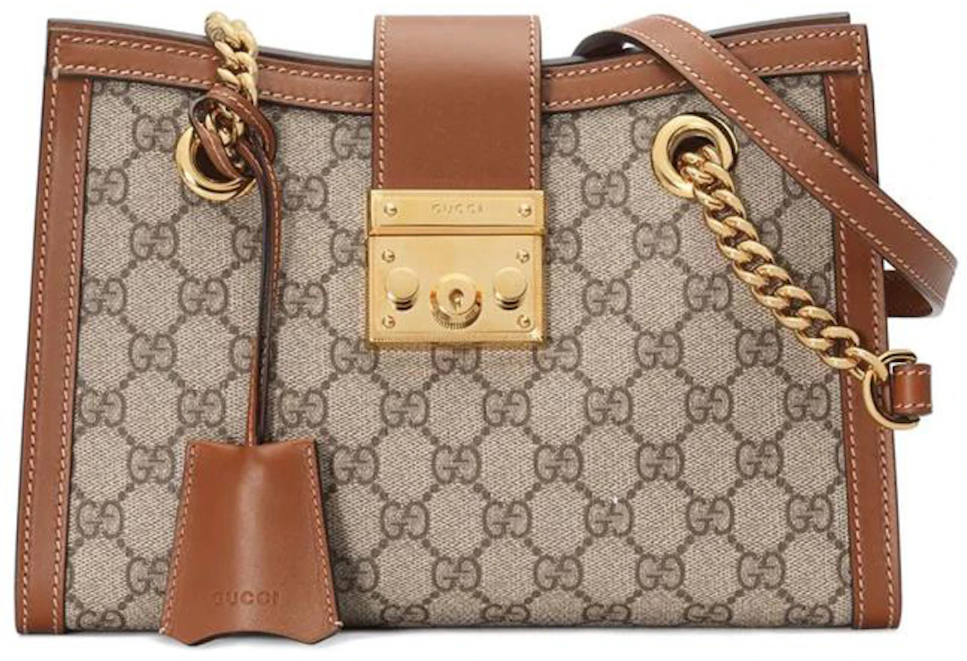 Gucci Padlock Tote Brown in Canvas with Gold-tone - US