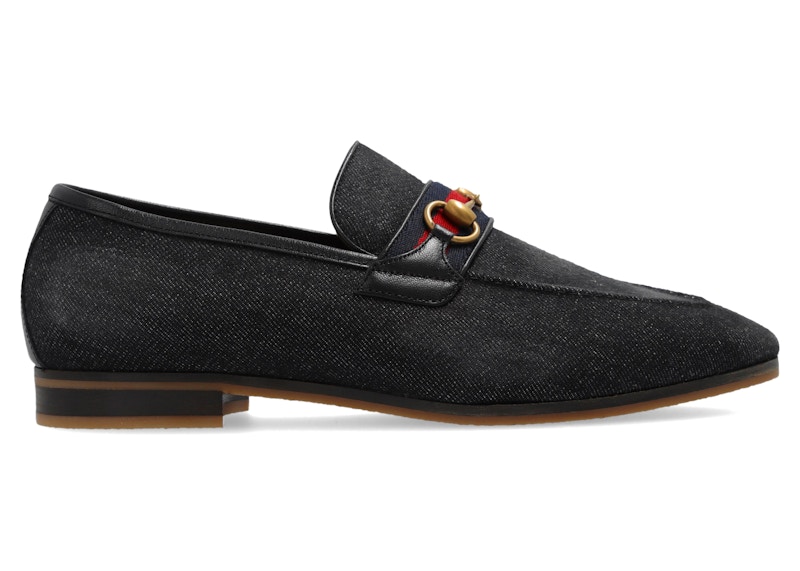 Gucci Paride Moccasin Loafer Denim Black Men's 759474 FACTP 1080