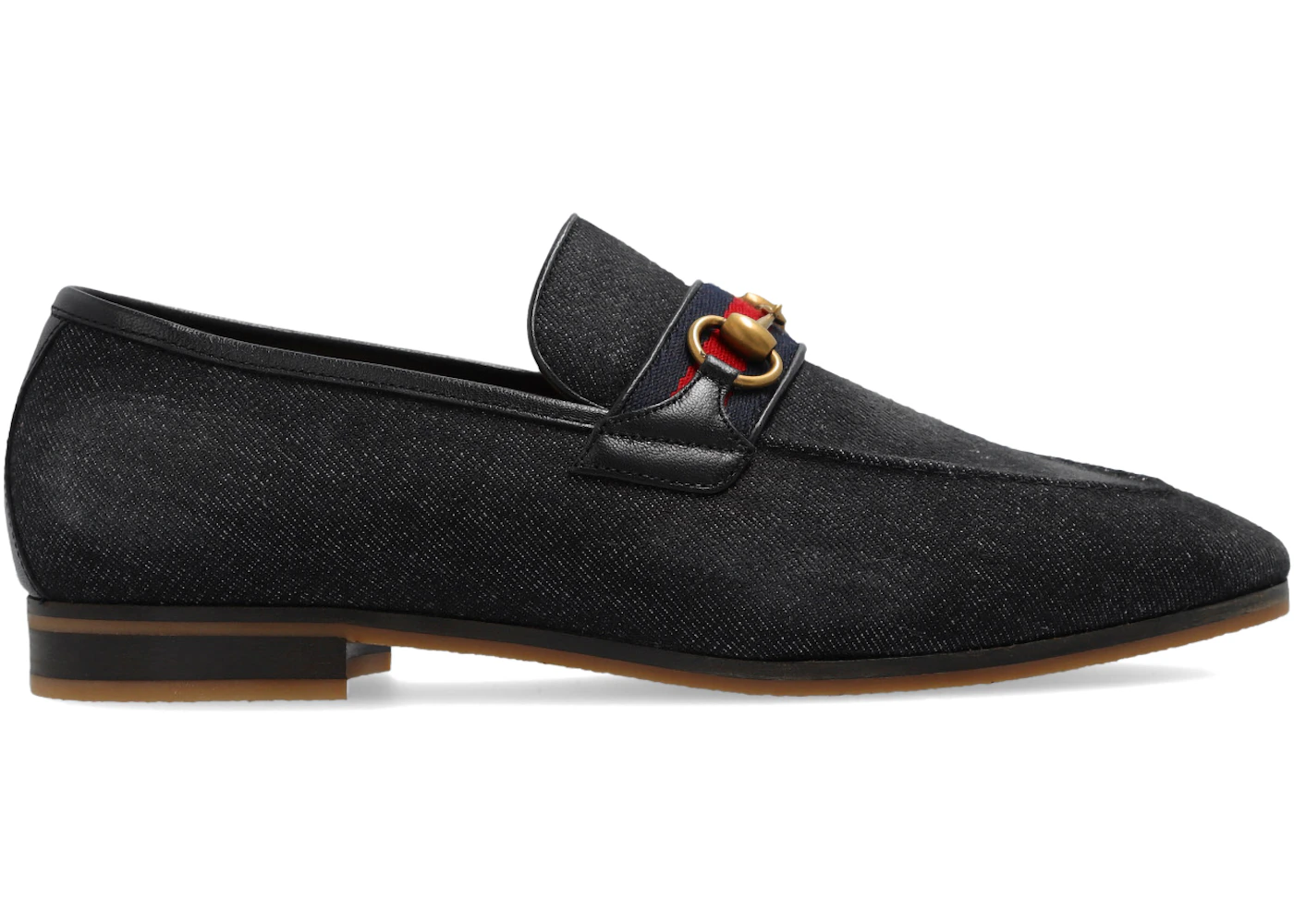 Gucci Paride Moccasin Loafer Denim Black Men's 759474 FACTP 1080
