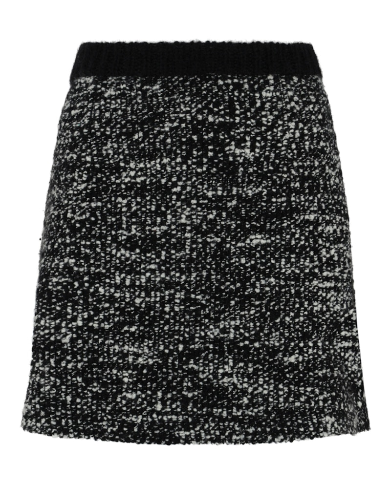 Gucci Patterned Wool Mini Skirt Black