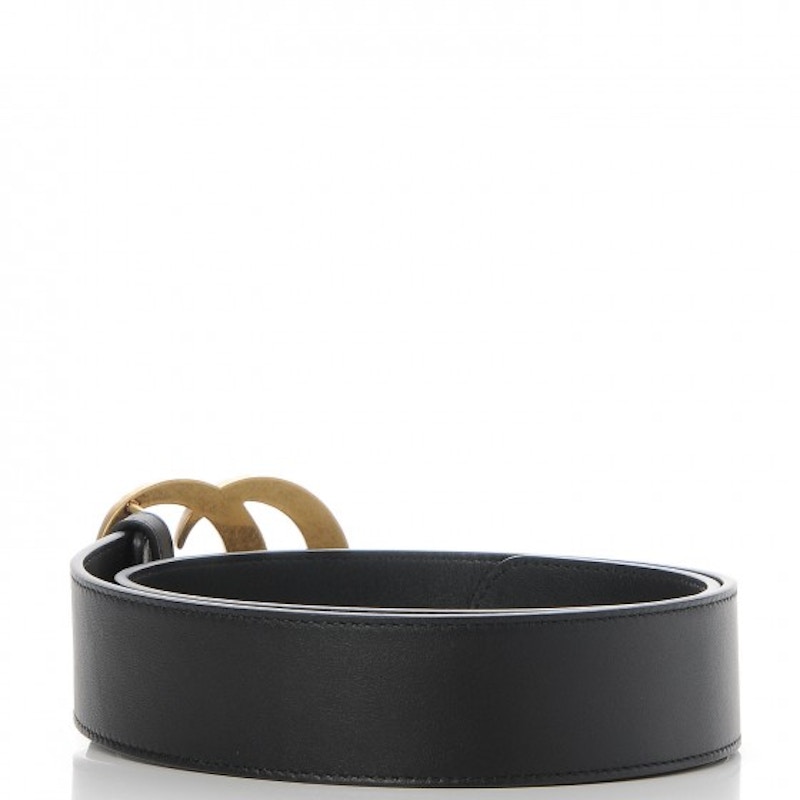 Leather belt with pearl double outlet g