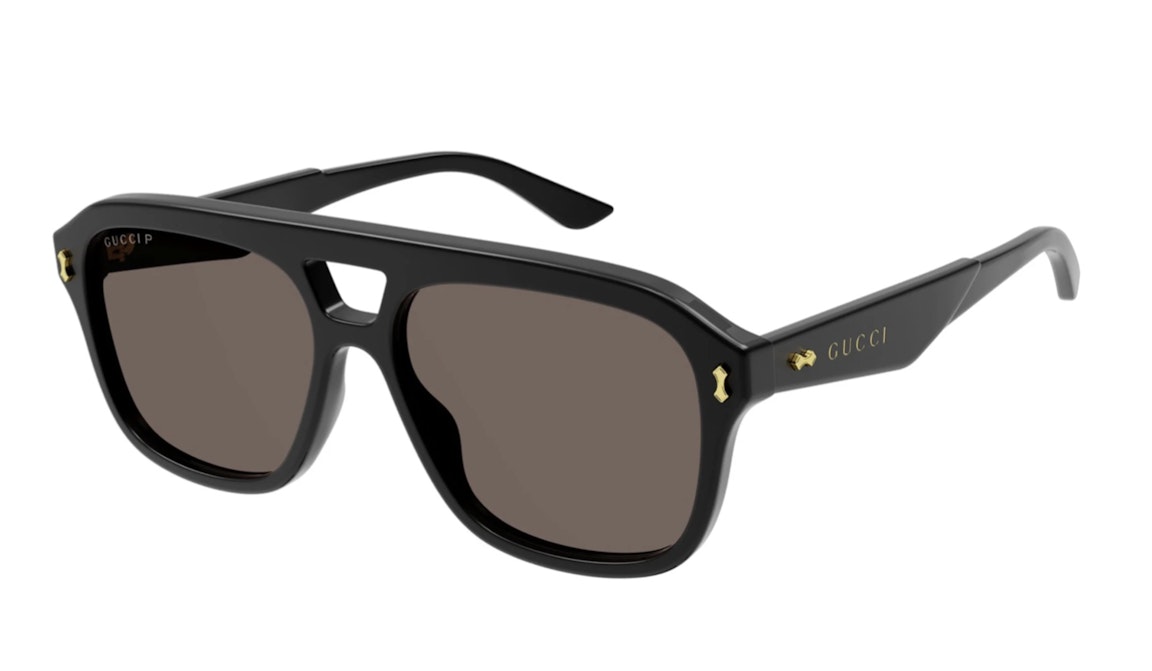 Pre-owned Gucci Pilot Sunglasses Black (gg1263s-002-fr)