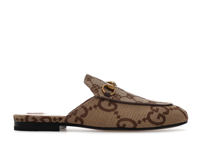 Gucci Princetown Slipper Jumbo GG Camel Canvas - 475094 UKO60 2588