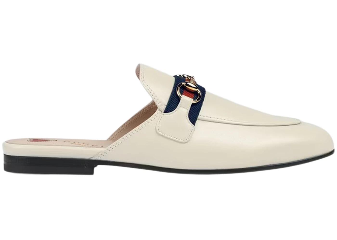 Gucci Princetown Slipper White Web Leather - 629084 CQXM0 9065 - US