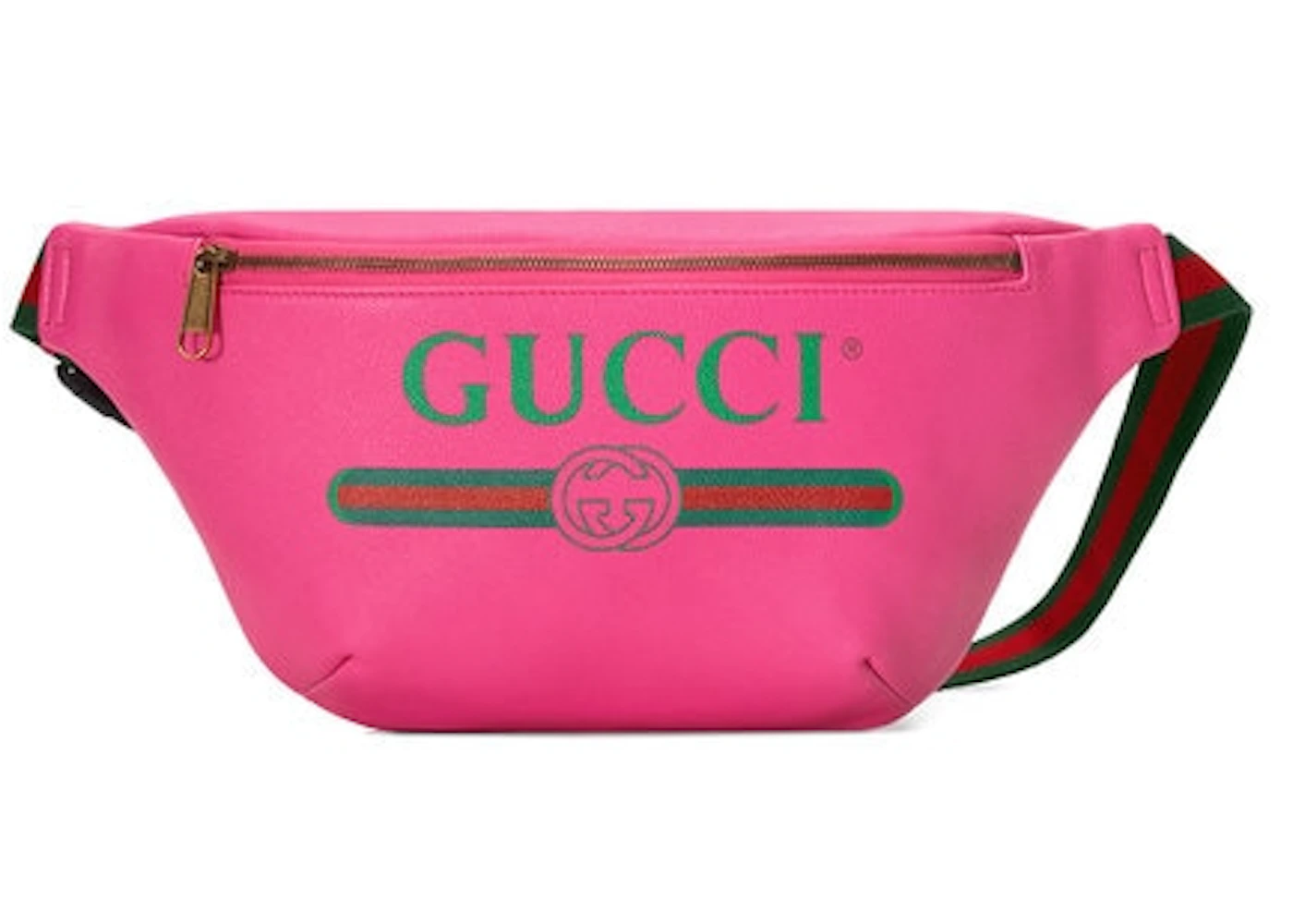 Gucci Print Belt Bag Small Pink Leather with Brass - US