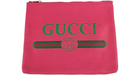 Gucci Print Portfolio Vintage Logo Medium Pink