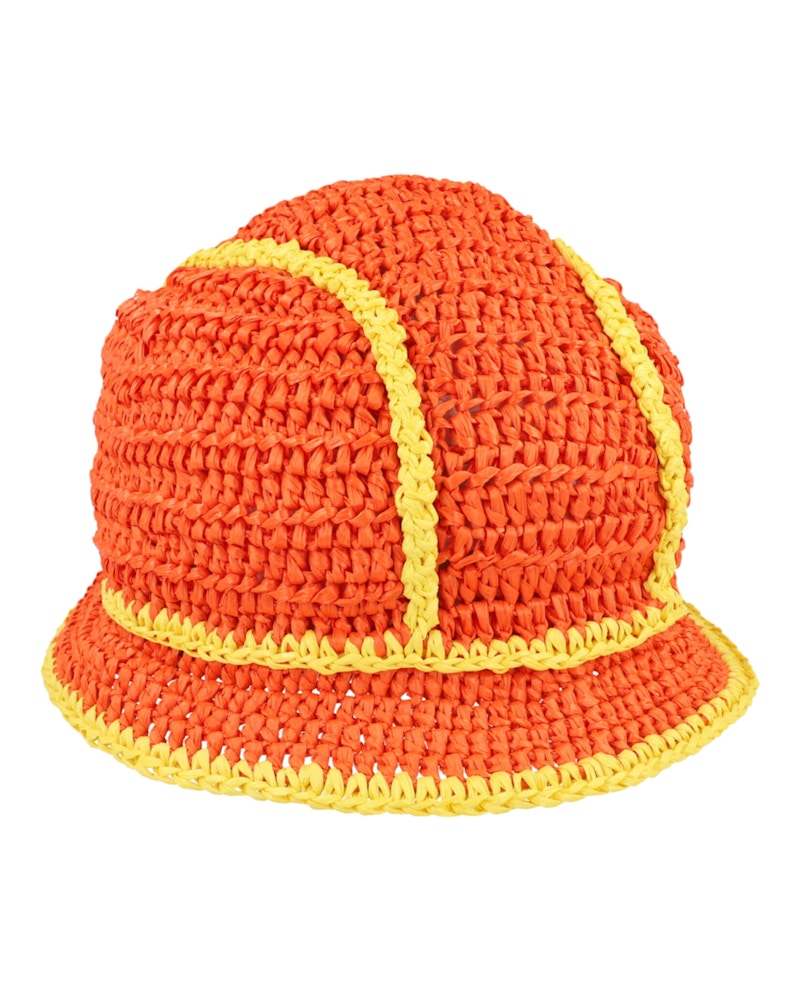 Chapeau seau à logo Gucci Raffia, multicolore