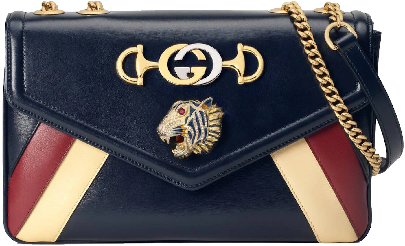 Gucci Rajah Mini Bag Black in Leather with Gold-tone - US