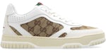 Zapatilla Re-Web GG Canvas de Gucci, color blanco y beige (para mujer)