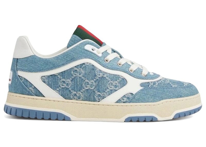 Men's Gucci ReWeb Sneaker Denim Sneakers in Light Blue