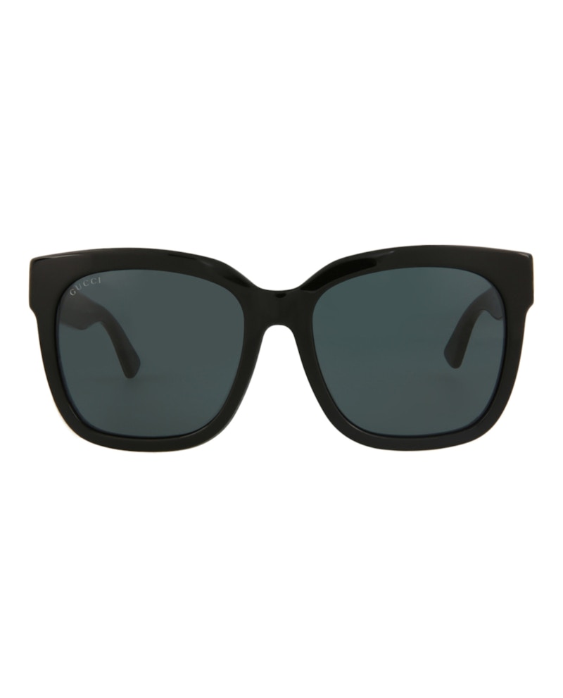 Gucci Rectangle-Frame Acetate Sunglasses Black Black Grey Gucci Rectangle-Frame Acetate Sunglasses Black Black Grey