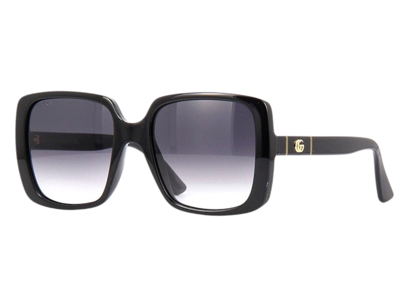 Pre-owned Gucci Women's  Rectangle Sunglasses In Black (gg0632s 001)
