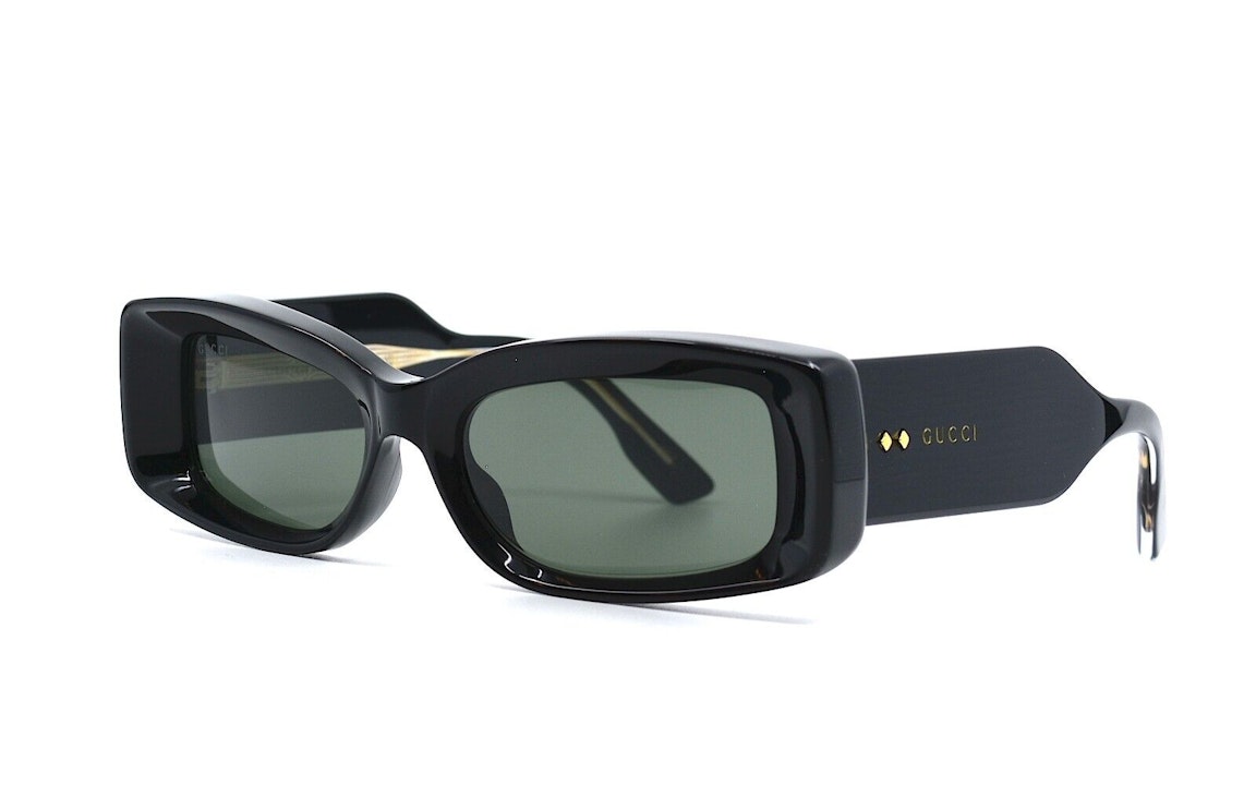 Pre-owned Gucci Rectangle Sunglasses Black/grey (gg1520s-001)