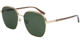 Gucci Rectangle Sunglasses Gold (GG1100SA-003-58)