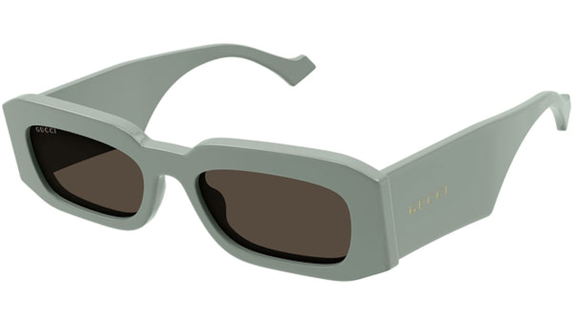 Pre-owned Gucci Rectangle Sunglasses Green (gg1426s-004-fr)