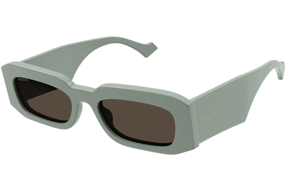 Pre-owned Gucci Rectangle Sunglasses Sage (gg1426s-004-54)
