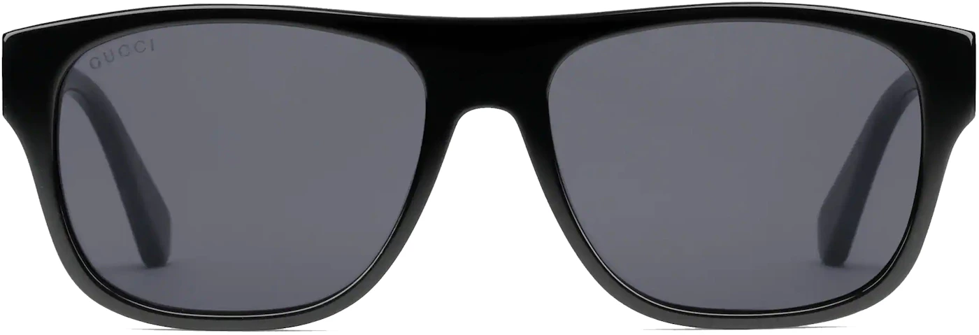 Gucci Rectangular Frame Acetate Sunglasses Black (519163 J0070 7710) in ...