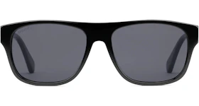 Gucci Rectangular Frame Acetate Sunglasses Black