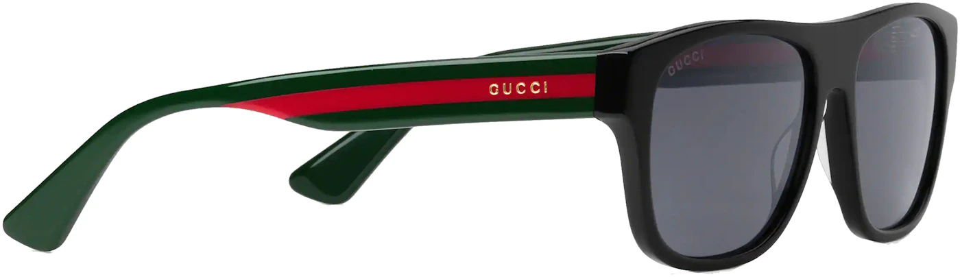 Gucci Rectangular Frame Acetate Sunglasses Black (519163 J0070