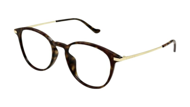 Gucci Rectangular-Frame Metal (GG1420OK-003) Optical Frames Gold