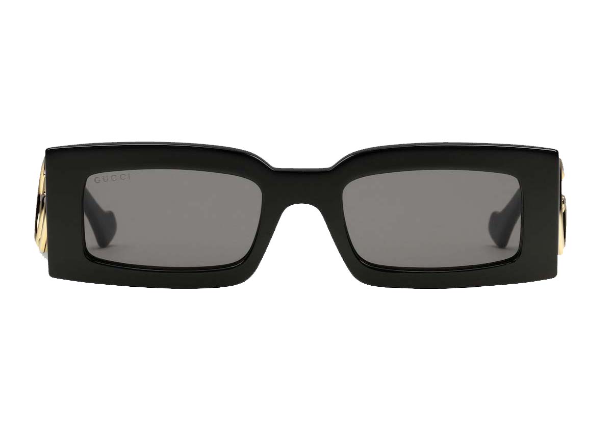 Stylish GUCCI Square Sunglasses in Black and Pink