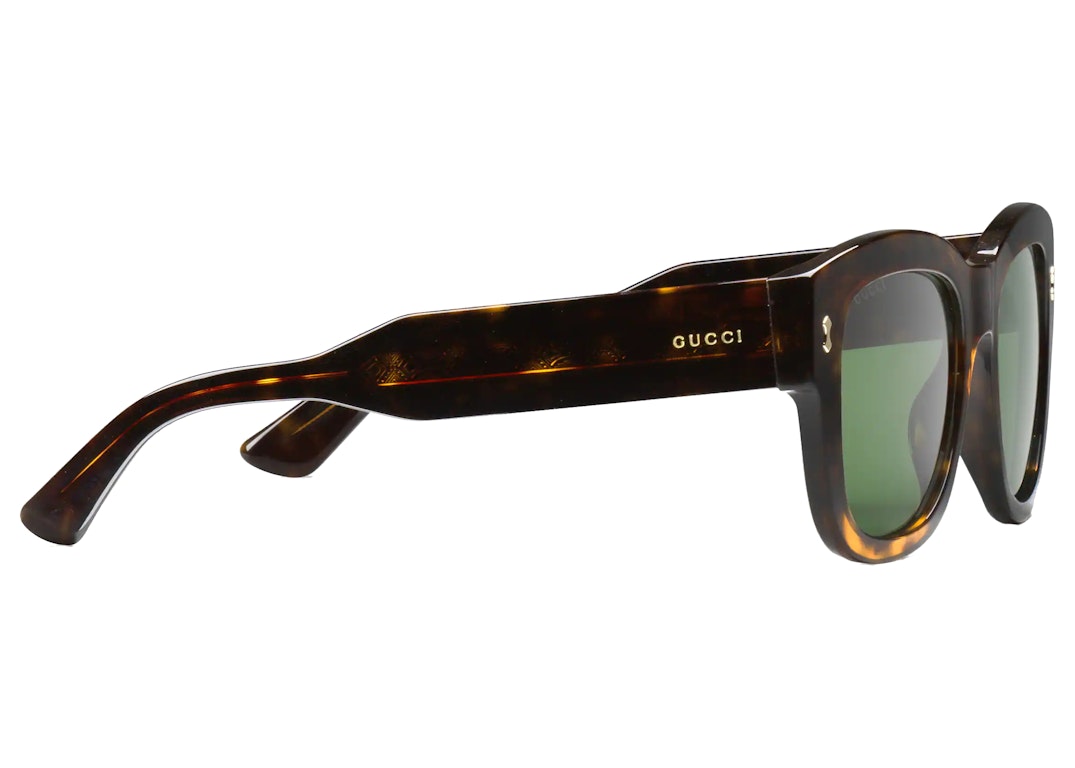 Pre-owned Gucci Rectangular Frame Sunglasses Tortoiseshell