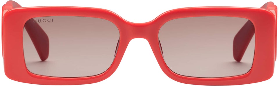 Gucci Rectangular Frame Sunglasses with Cut-Out Interlocking G