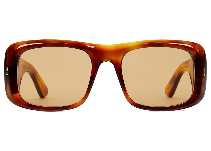 Gucci Rectangular Frame Sunglasses with Interlocking G Tortoiseshell (705303 J0740 2371)