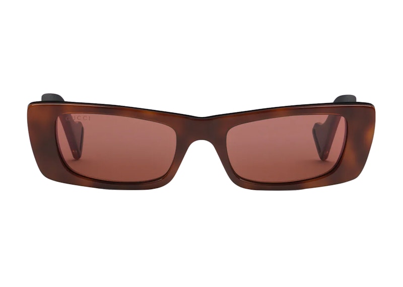 Gucci sunglasses brown clearance gold