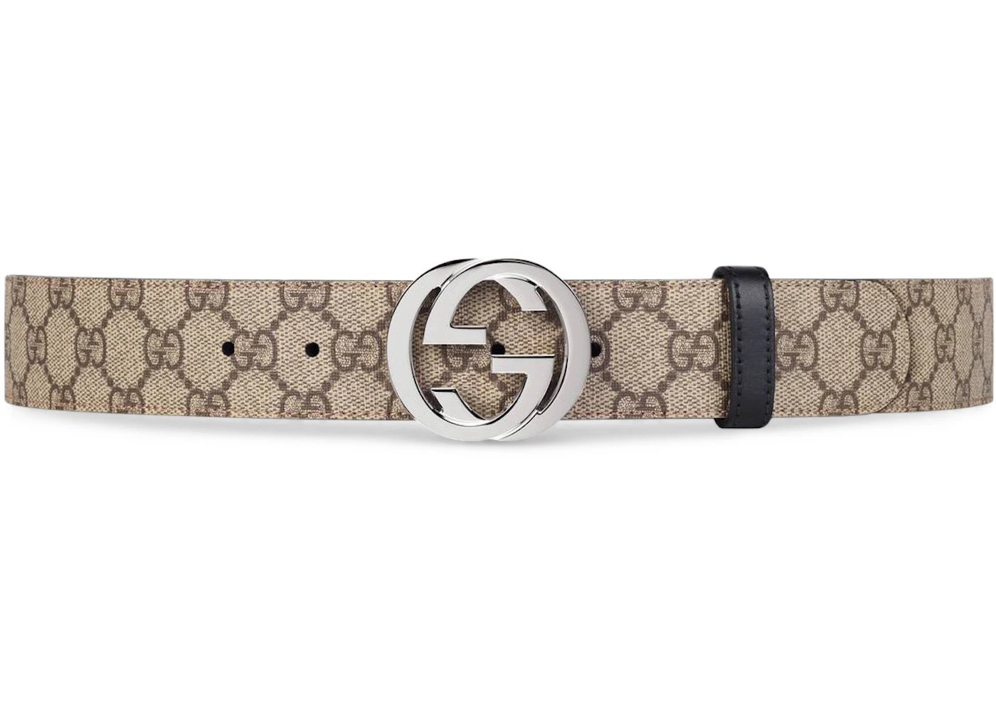 Gucci Reversible GG Supreme Belt Beige/Ebony in Canvas/Leather with ...