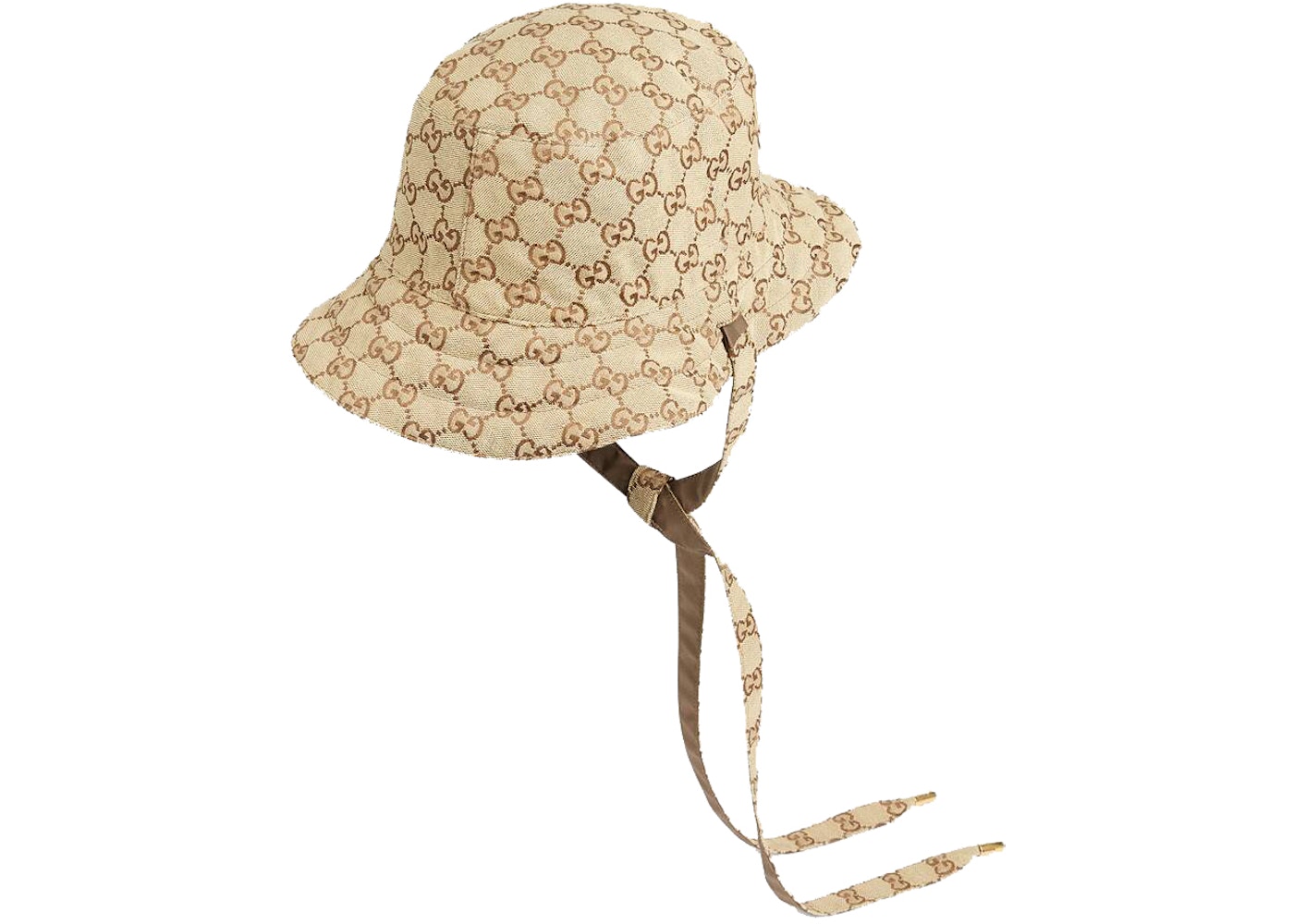 Gucci Reversible Hat in GG Canvas and Nylon Beige/Brown in Canvas/Nylon with Gold-tone