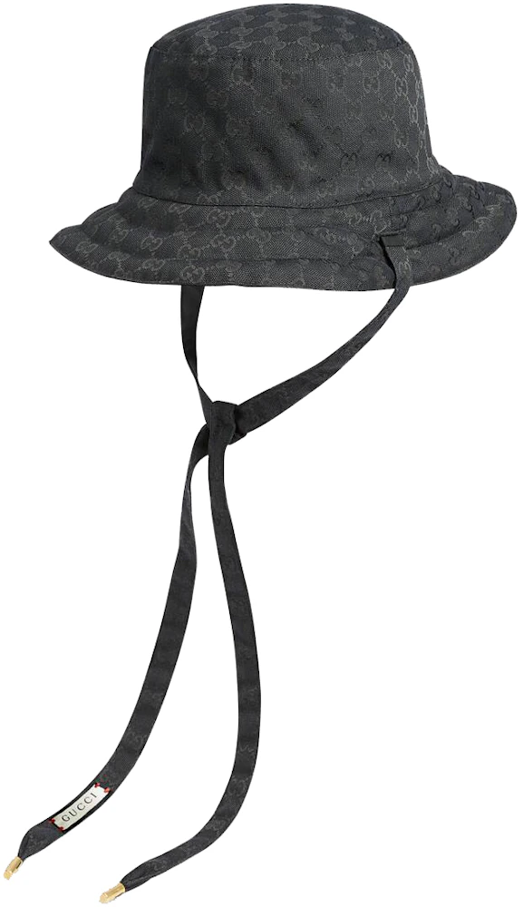 GG Canvas Bucket Hat in Black - Gucci