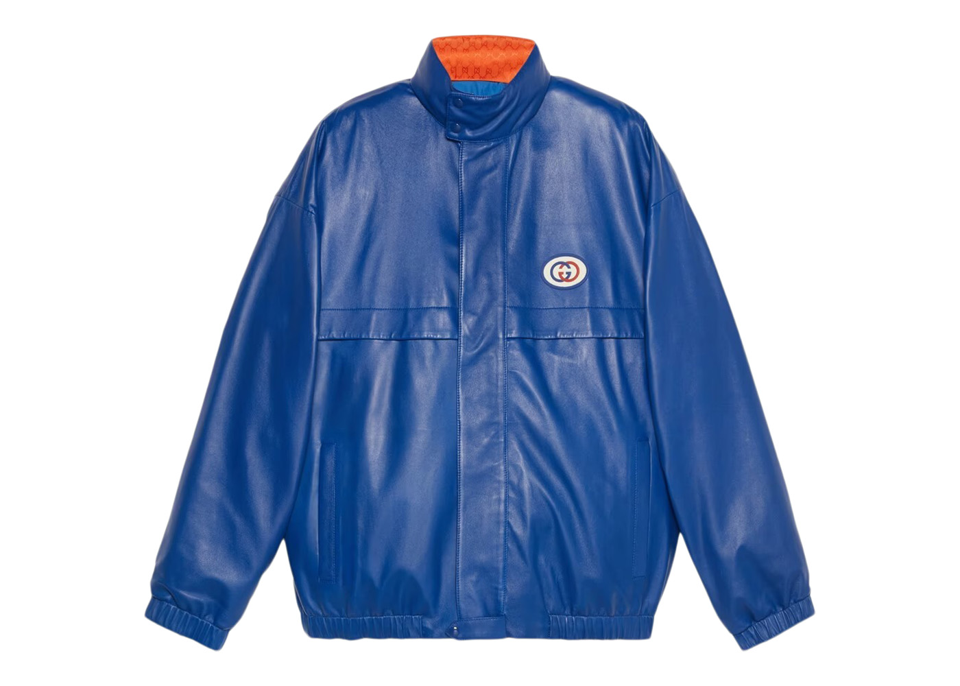 Gucci Kids Interlocking-G-patch hooded jacket - Blue