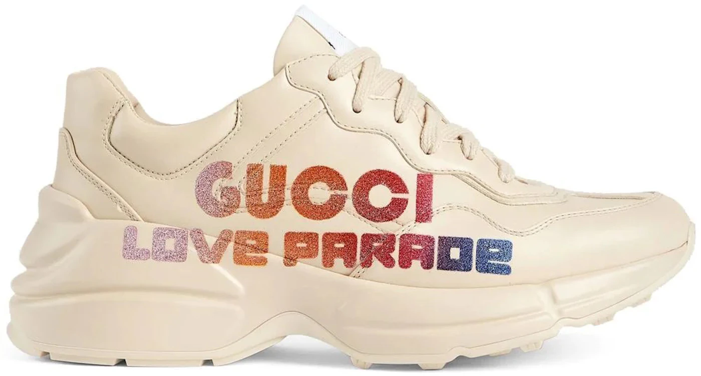I fare undtagelse Mose Gucci Rhyton Glitter-Logo Chunky Sneaker Love Parade Off-White (Women's) -  703809DRW009522 - US