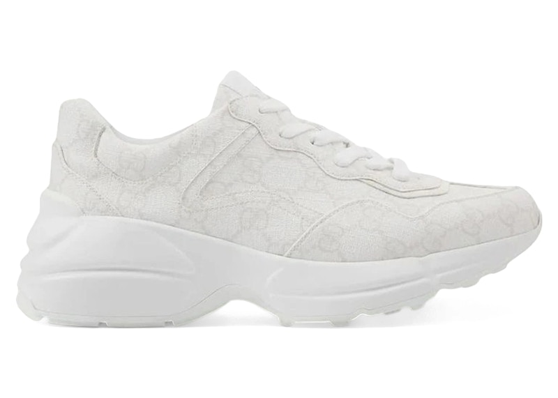 Pre-owned Gucci Rhyton Sneaker Monogram (women's) Sneakers In White
