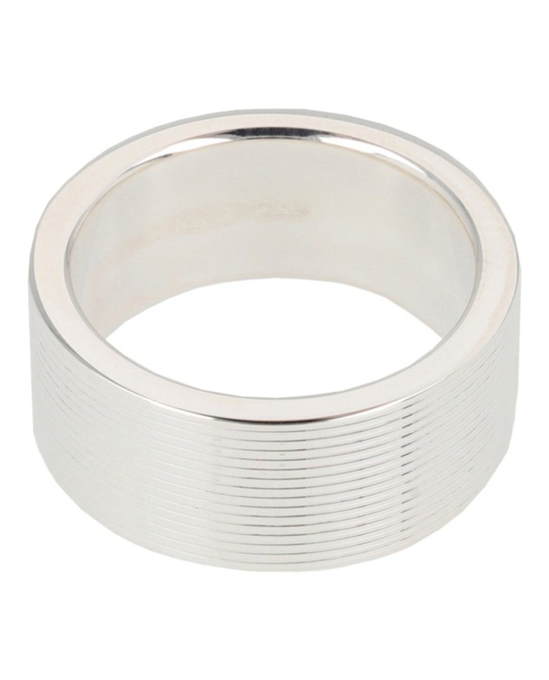 Pre-owned Gucci Women's Ridged Sterling Ring In Silver