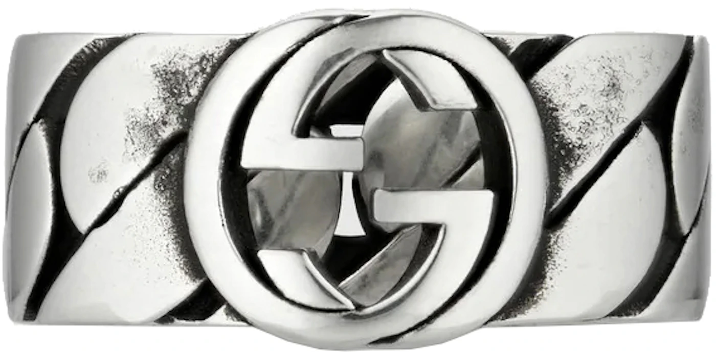 Gucci Ring With Interlocking G Silver Metal in 925 Sterling Silver with ...