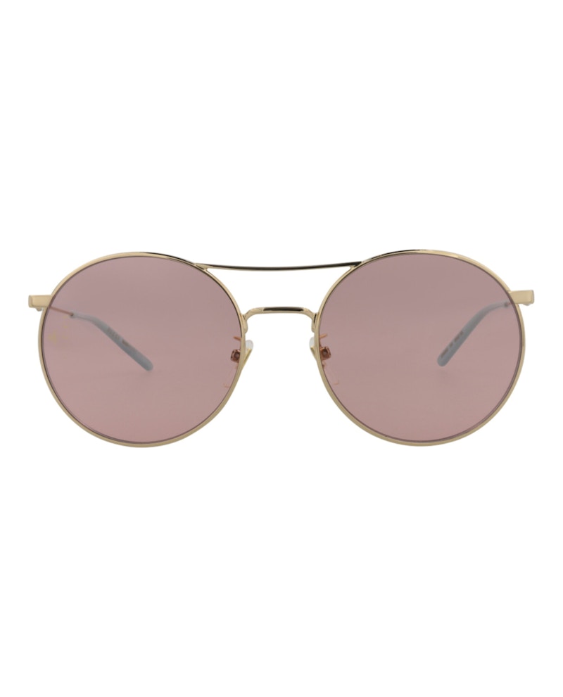 Gucci Round-Frame Metal Sunglasses Gold Gold Pink (GG0680S Gucci Round-Frame Metal Sunglasses Gold Gold Pink (GG0680S