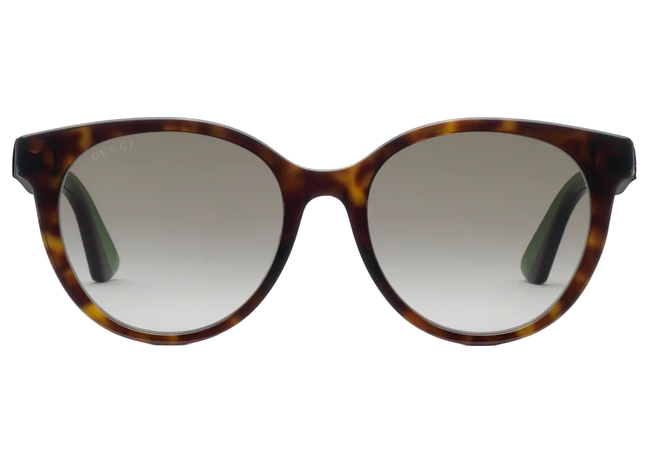 Gucci Round Frame Sunglasses Tortoiseshell/Green
