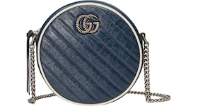 Gucci Round Shoulder Bag GG Marmont Mini Blue