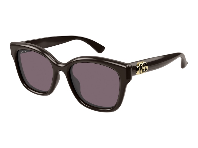 Pre-owned Gucci Round Sunglasses In Brown Violet (gg1830sk/004)