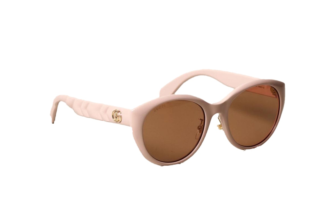 Pre-owned Gucci Round Sunglasses Pink (gg0814sk-004-56)