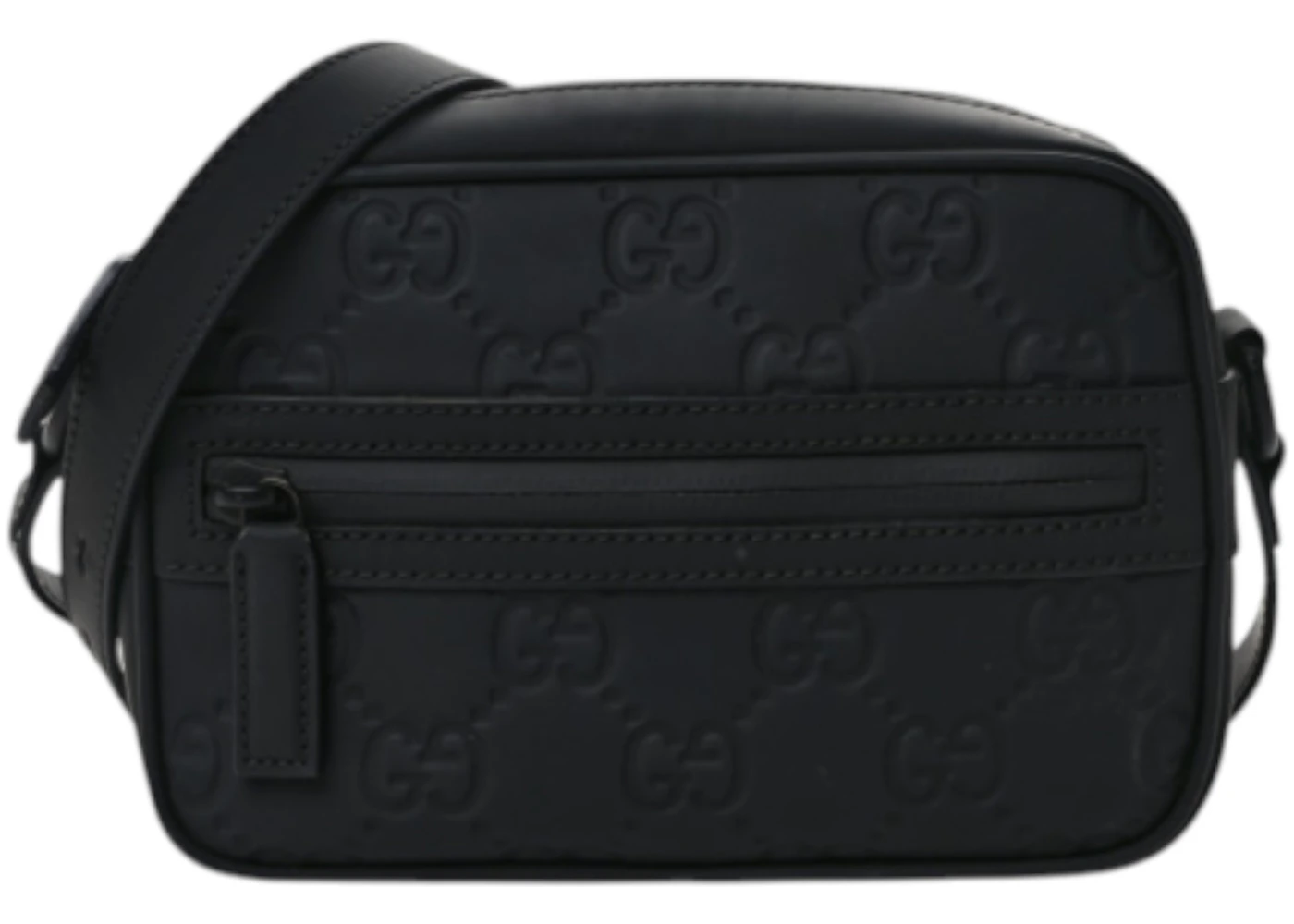 Gucci Rubber Effect Monogram Crossbody Black in Leather US